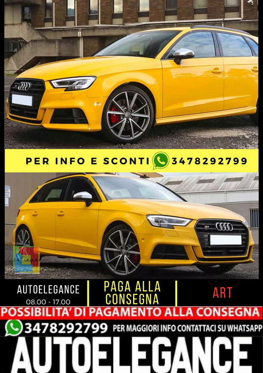 ⭐MINIGONNE LATERALI STILE S3 ADATTO PER AUDI A3 8V 5 PORTE (dal 2013)⭐