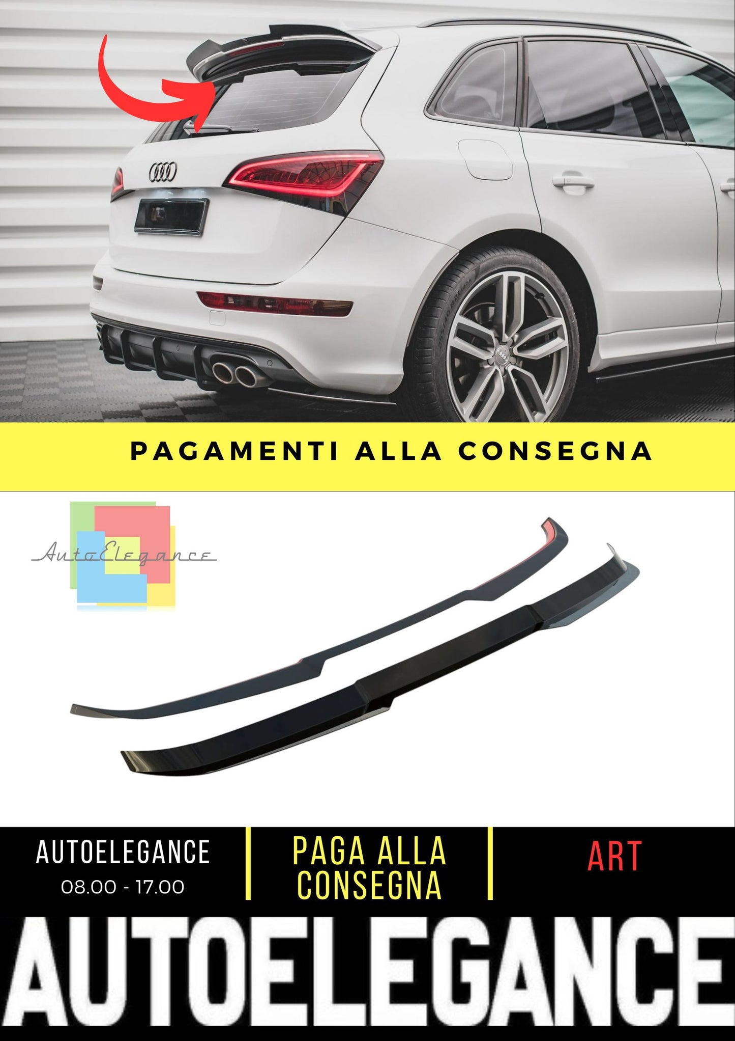 Roof Spoiler Compatible with Audi SQ5 Mk1 (8R)