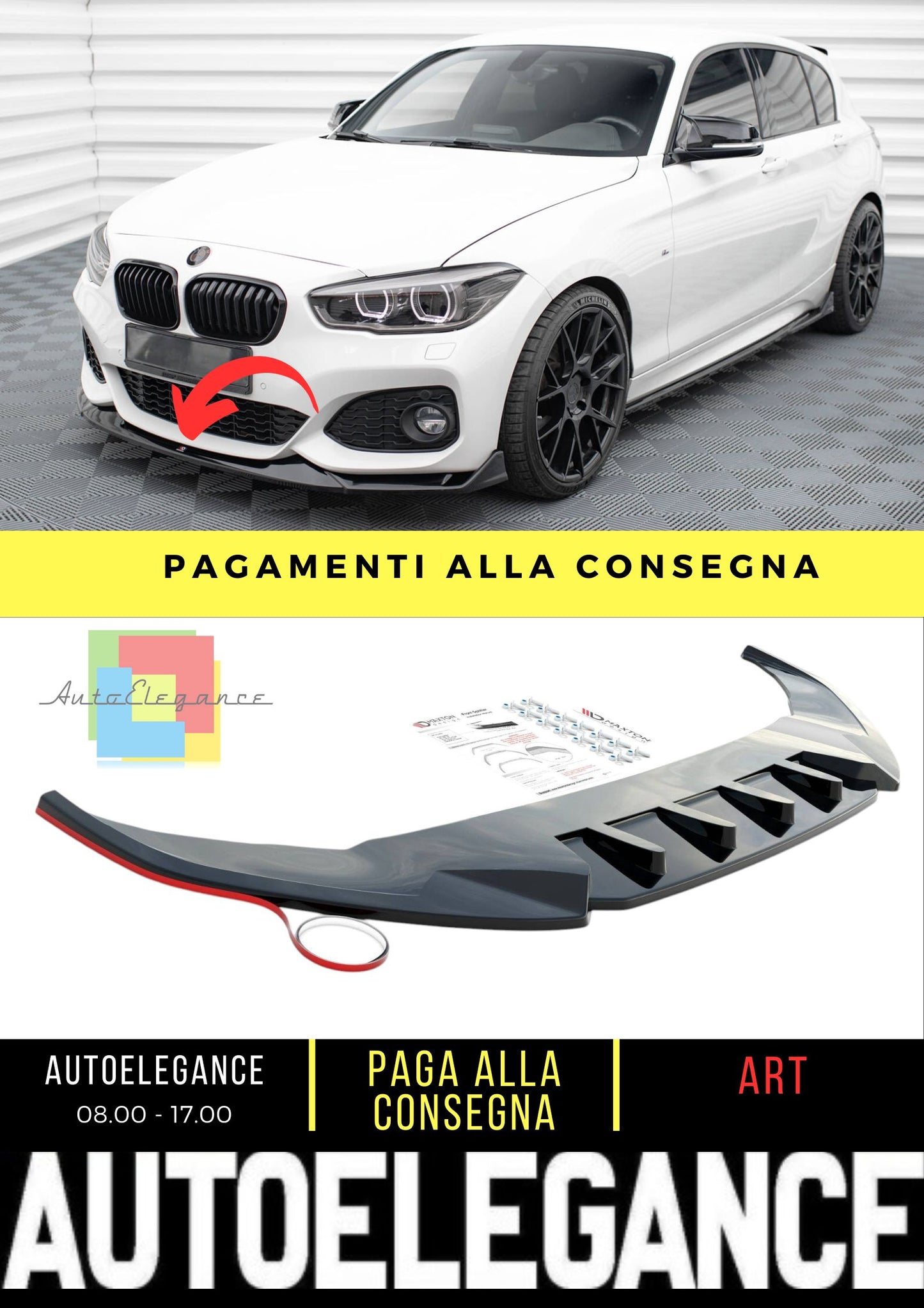 Side skirts compatible with V.3 CSL Look BMW 1 M-Pack /M140i F20 Facelift
