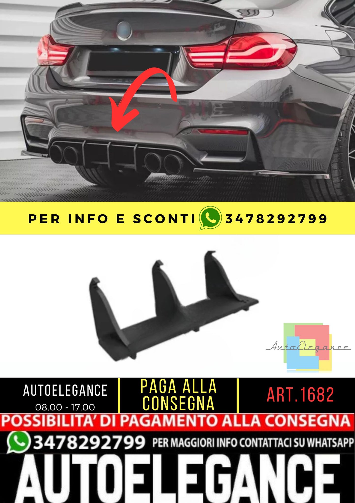 🔥SPOILER adatto per BMW M4 F82 F83 Sedan Cabrio 2014-2020