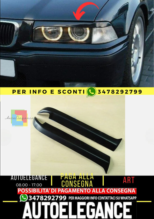 Sopracciglia per BMW 3 E36 1990-1999 Plastique ABS , NEUF