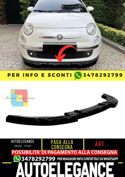 FIAT 500 Labbro Frontale Piano Nero Vuoto Plastica / 2009-2019
