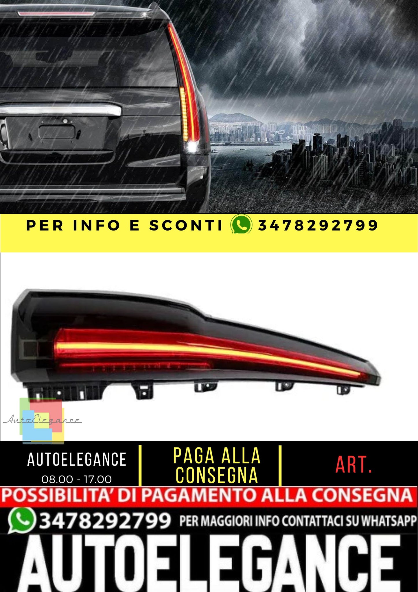 Fanali posteriori per GMC Yukon Denali XL FULL LED 2015-2019 ABS, PMMA, VETROMateriali YAB-GMC-0268