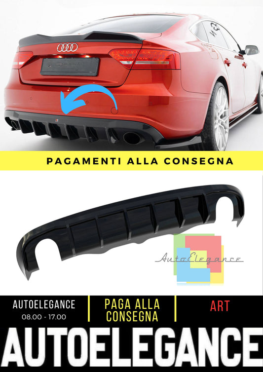 Diffusore posteriore Audi A5 S-Line SportsBack 8T (terminali di scarico laterali)