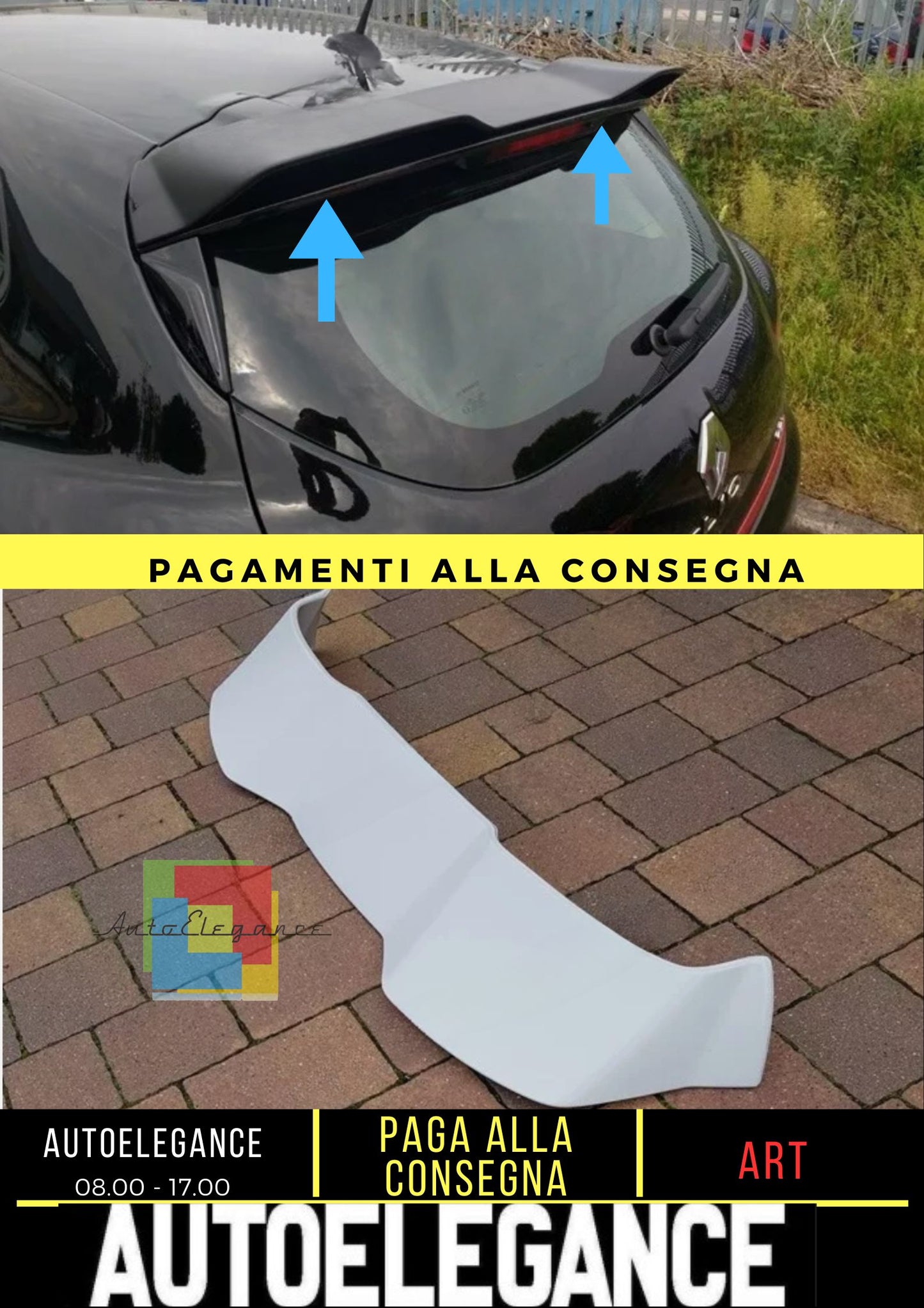 SPOILER / STILE COPPA SPOILER PER RENAULT CLIO 4 MODELLI STANDARD (2012-2019)
