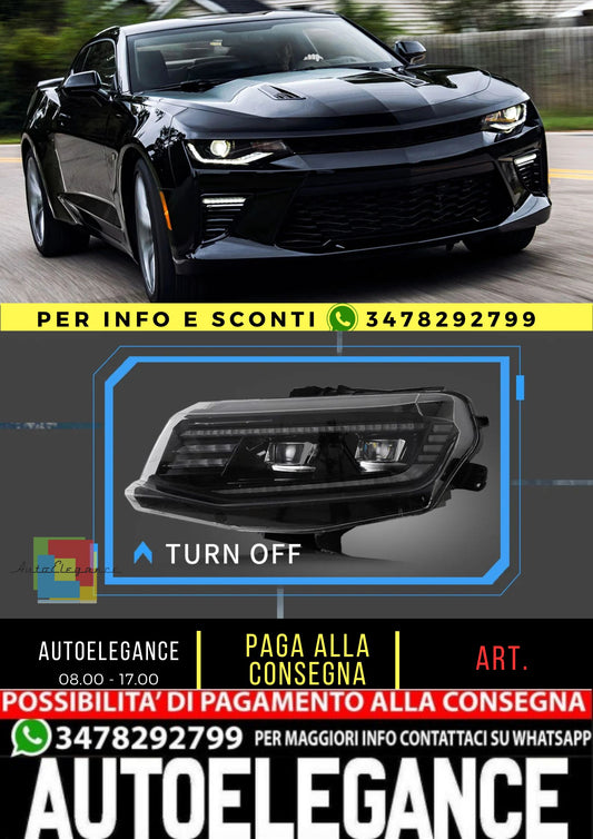 Fari per proiettori a LED per Chevrolet / Chevy Camaro LT SS RS ZL LS 2016-2018