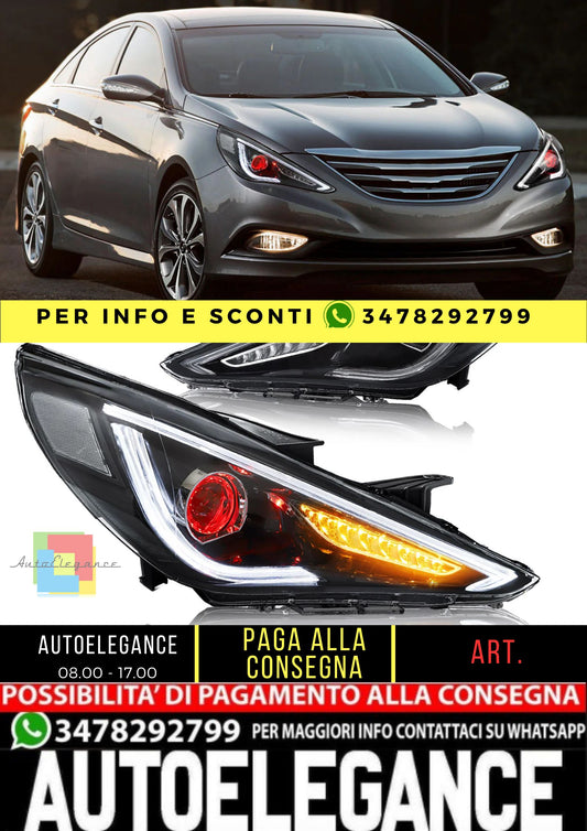 Fari sequenziali a doppio raggio per Hyundai Sonata 2011-2014 Materiale in vetro ABS PMMA (lampadine non incluse)