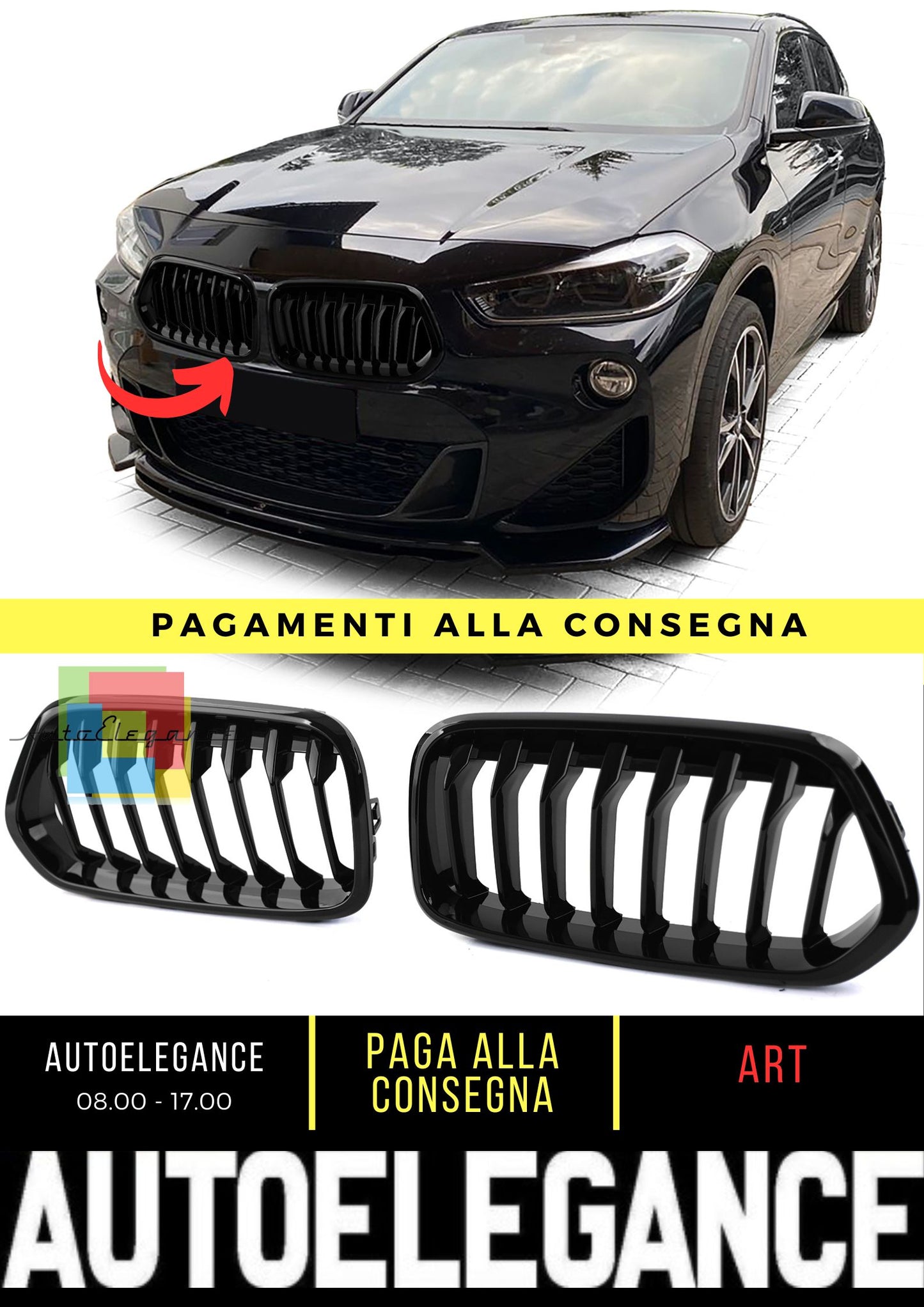 Calandra Sport Performance Gloss adatta per BMW X2 F39 da 18