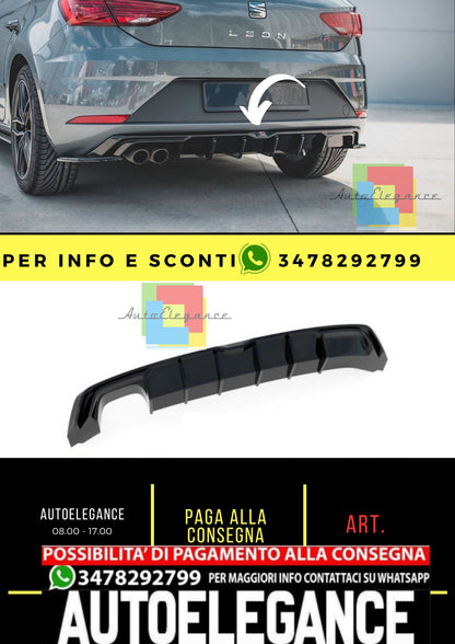 Leon Mk3 FL Max Model Diffuser L Dual Output Piano Black Vacuum Plastic 17-20