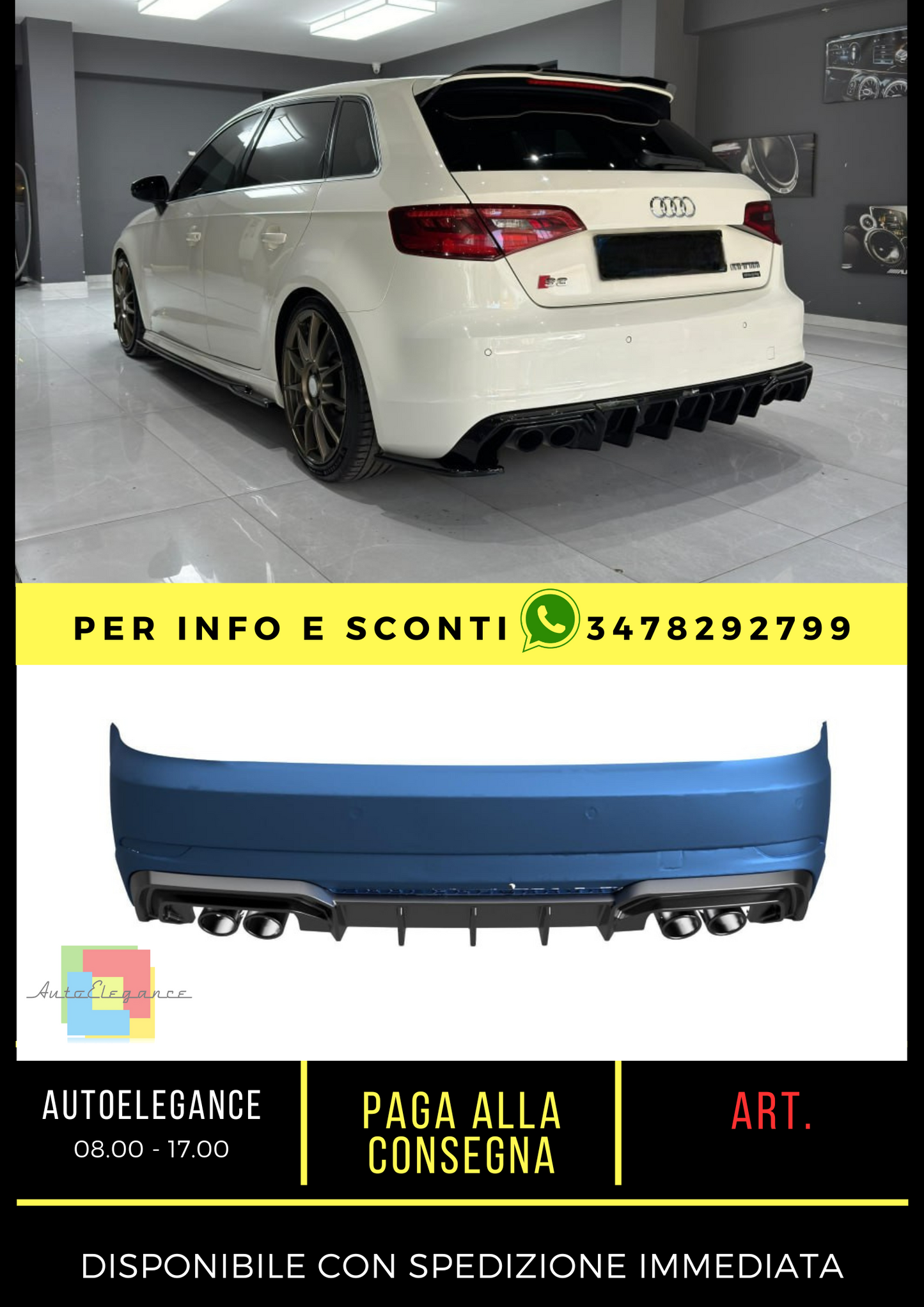 ✨ Diffuser suitable for audi A3 8V S3 sline 2016-2020 ✨