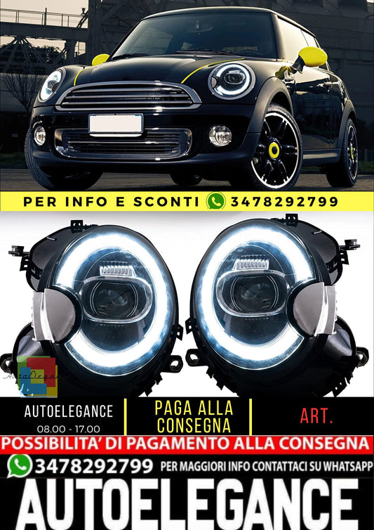 Fari a LED per BMW Mini Cooper 2007-2013 R55 R56 R57 R58 R59 con animazione dinamica