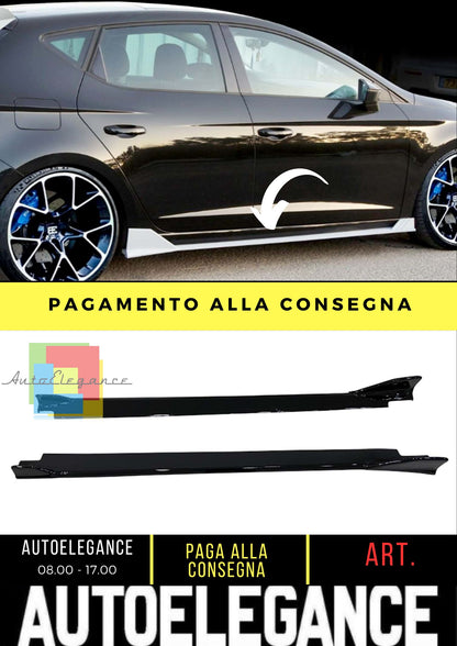 Leon Mk3 FL Lenz Minigonne laterali pianoforte nero sottovuoto plastica 17-20
