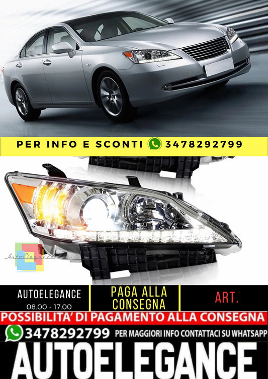 Fari per proiettori per Lexus ES350 2010-2012 (proiettore anabbagliante. Riflettore fascio alto. Edizione con alloggiamento cromato e nero)