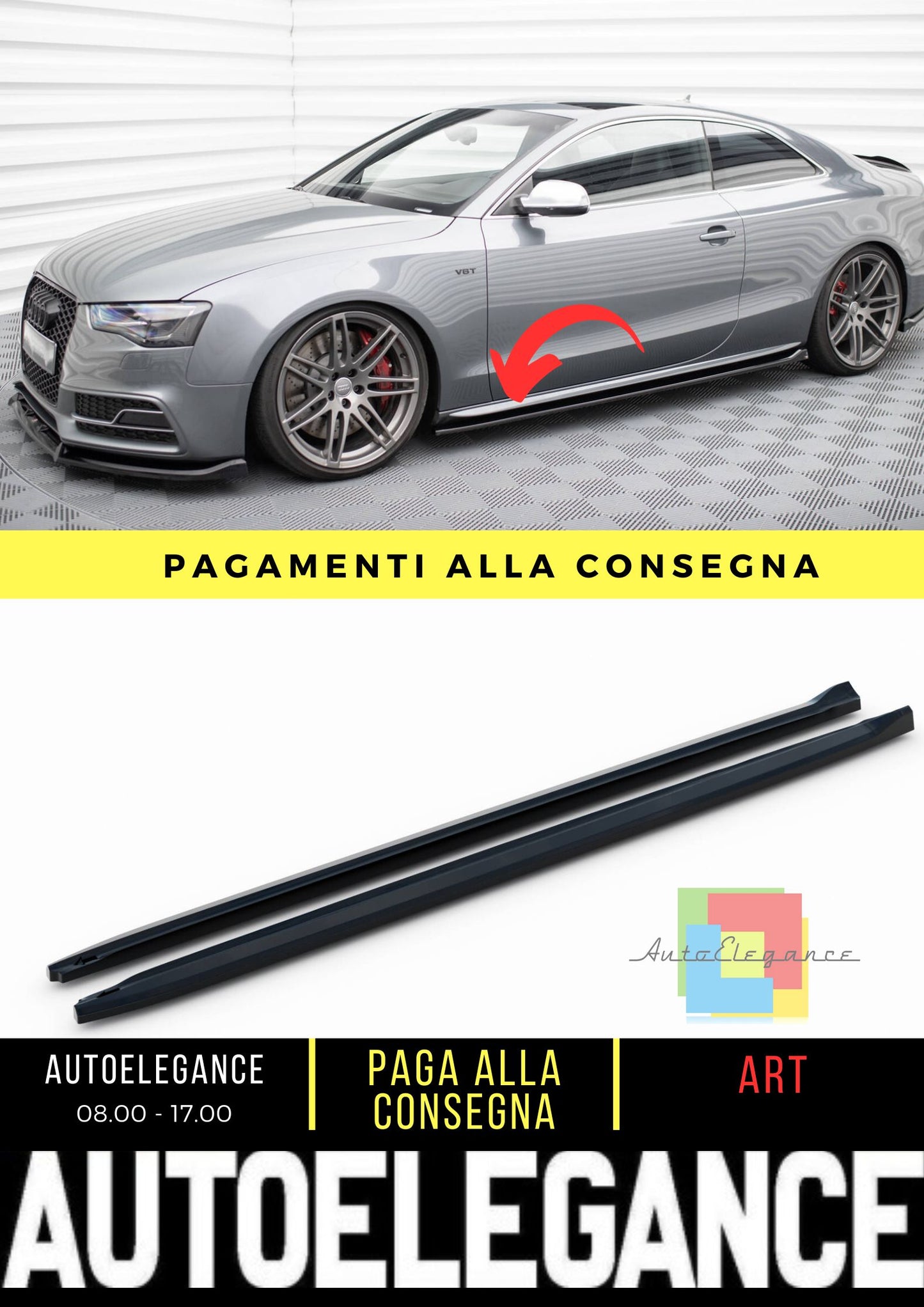 Minigonne Laterali Diffusori V.2 Audi S5 / A5 S-Line Coupe 8T