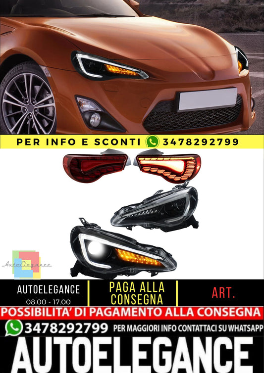 1 pair of headlights and taillights for Scion FR-S 2013-2016, Toyota 86 2017-2020, Subaru BRZ 2013-2020 