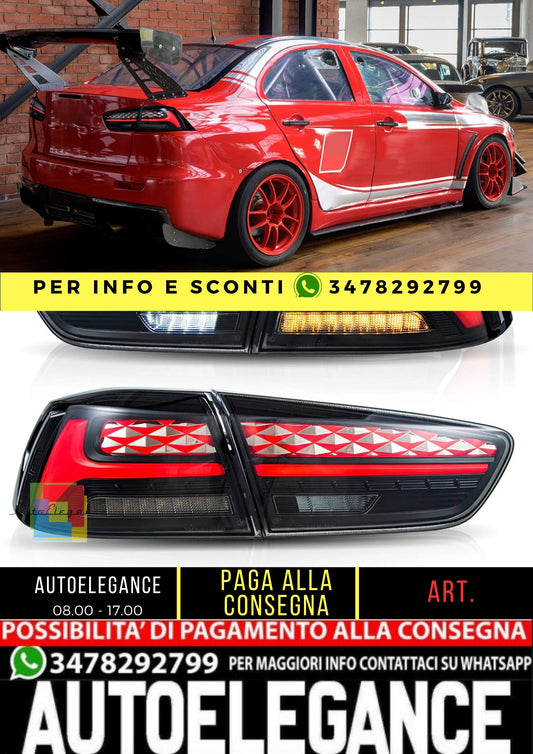 Luci posteriori a LED per Mitsubishi Lancer EVO X 2008-2018 [Non adatte a Sportback/ fortis/ io]