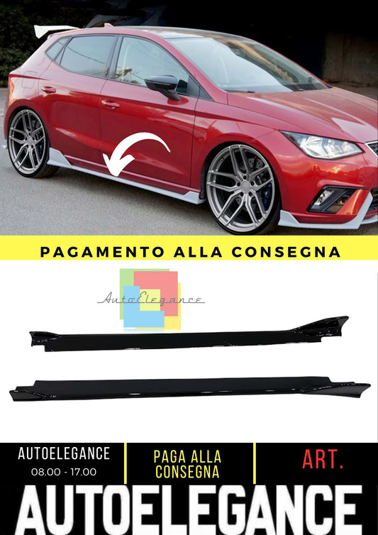 Ibiza Mk5 Lenz Minigonne laterali Piano Nero Vacuum Plastic / 2017
