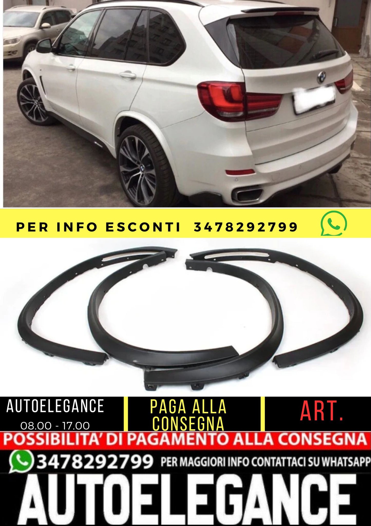 Wide wheel arches set for standard bumper Bmw X5 (F15) (2013-2018)
