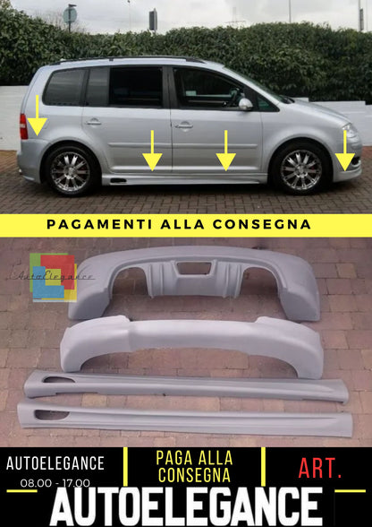 VW TOURAN 03-06 KIT, SPOILER ANTERIORE, GONNA POSTERIORE, MINIGONNE LATERALI