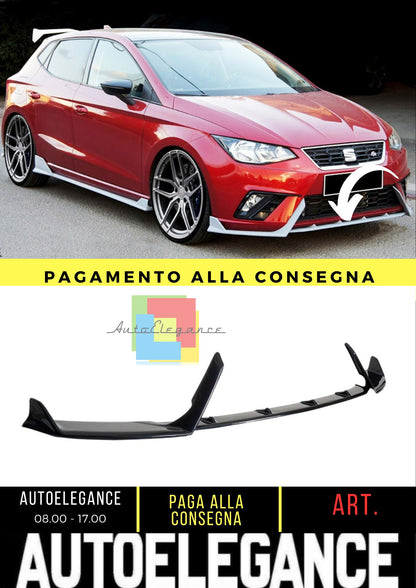 ibiza Mk5 Lenz 3 Pezzi Labbro Anteriore Piano Nero Vuoto Plastica 2017-in su