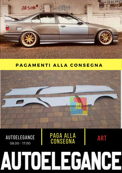 BMW E36 BERLINA / BERLINA REATO PARAFANGHI ANTERIORI E POSTERIORI PER DRIFT