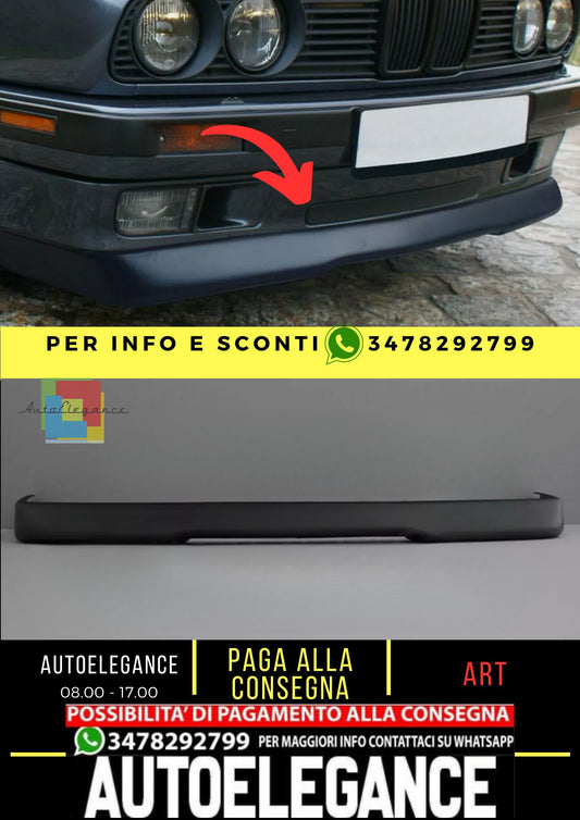 Spoiler anteriore sotto paraurti per BMW 3 E30 82-94 ABS Plastica