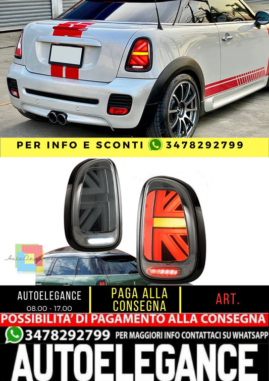 Luci posteriori a LED complete per BMW Mini Cooper R50 R52 R53 2001-2006 con animazione dinamica DRL