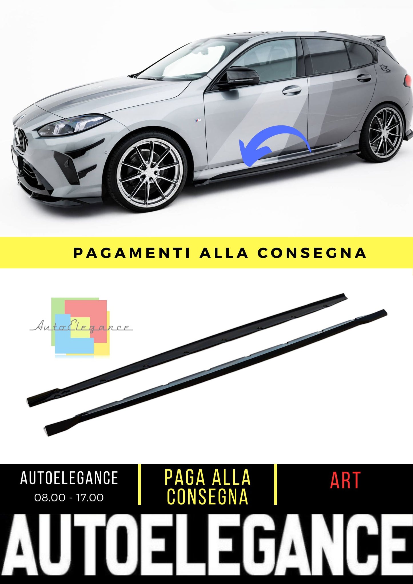 Minigonne Laterali Diffusori compatibili con V3 BMW M135i/1 M-Pack F70
