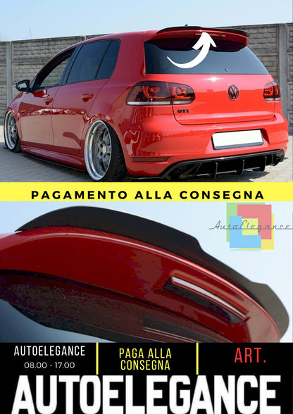 Golf 6 R GTI Max Tappo tetto posteriore Spoiler Piano Nero Aspirapolvere Plastica 08-12