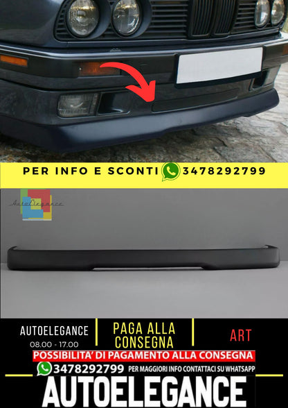 Spoiler paraurti anteriore BMW E30 82-94 Plastica ABS