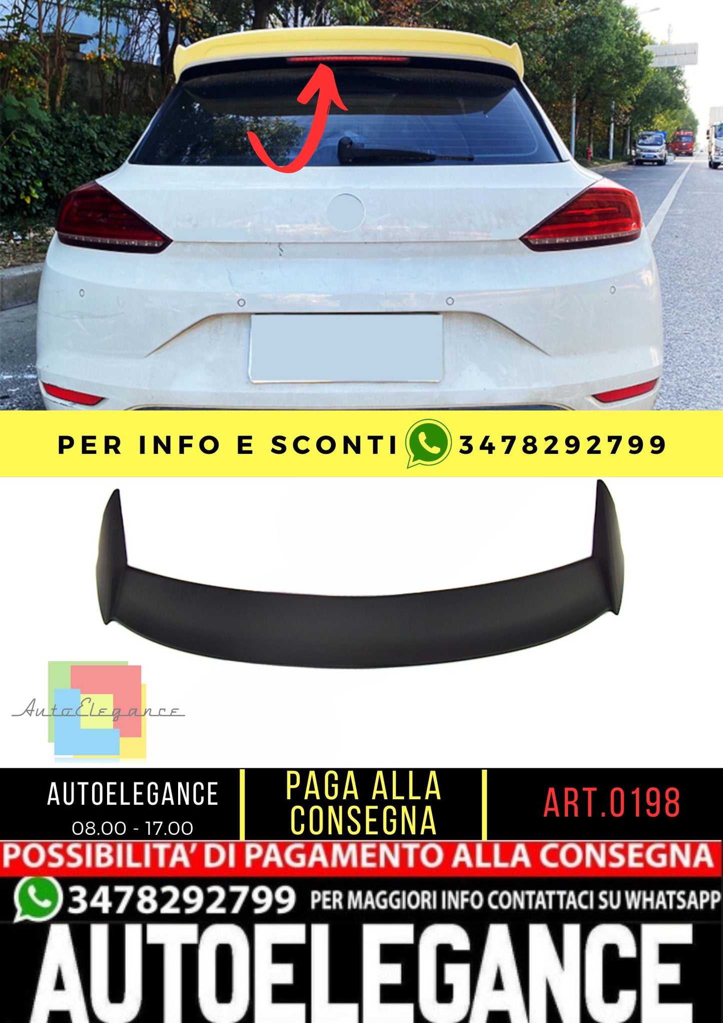 💎 SPOILER adatto per VW Scirocco 2014-2017