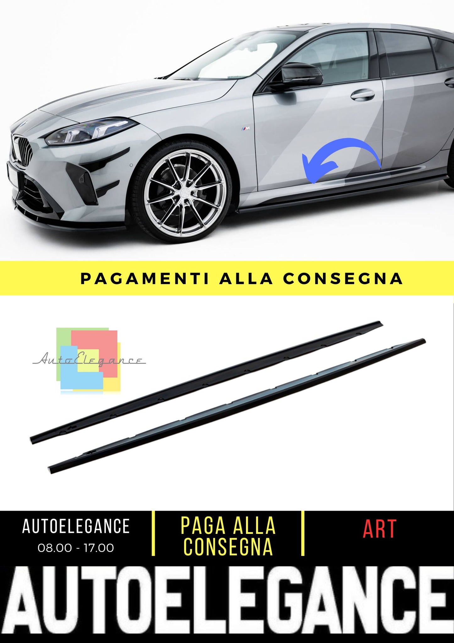 Minigonne laterali compatibili con V.1 BMW M135i / 1 M-Pack F70