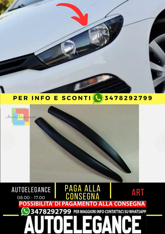 Sopracciglia per VW SCIROCCO III 3 2008-2014 ABS Plastica palpebre fari