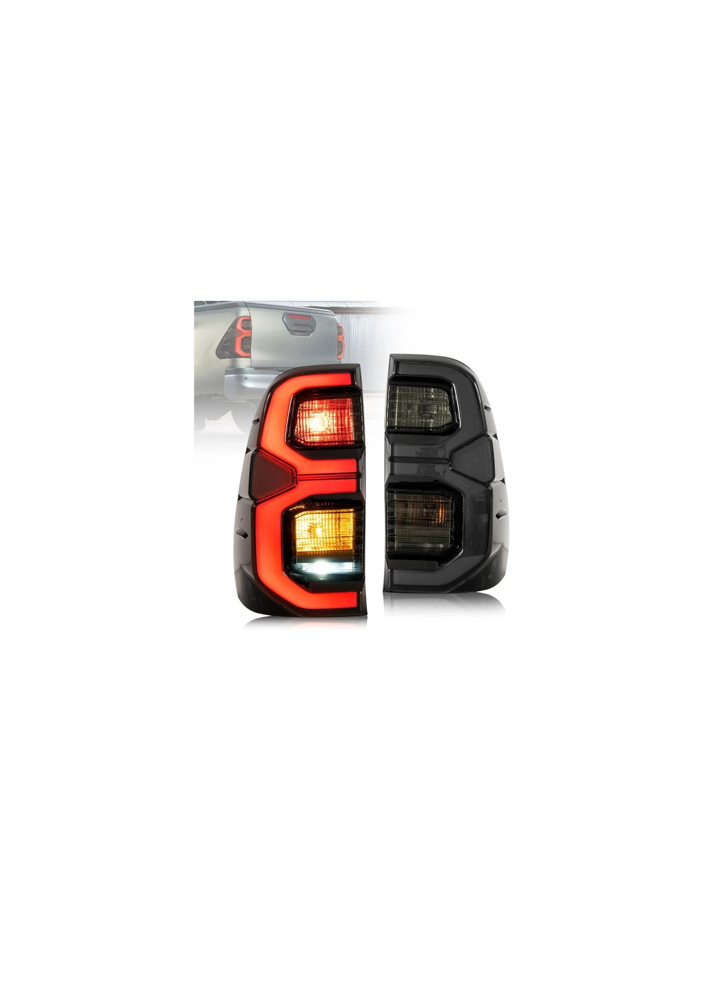 Fanali posteriori Full LED per Toyota Vigo/Hilux 2015-2020 con luce di benvenuto di animazione