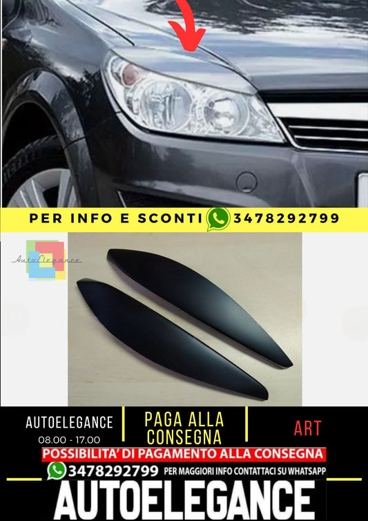 Sopracciglia per OPEL INSIGNIA A Standard 2008-2013 ABS Plastica palpebre fari
