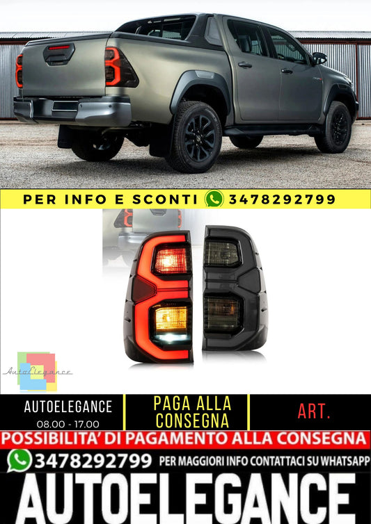 Fanali posteriori Full LED per Toyota Vigo/Hilux 2015-2020 con luce di benvenuto di animazione