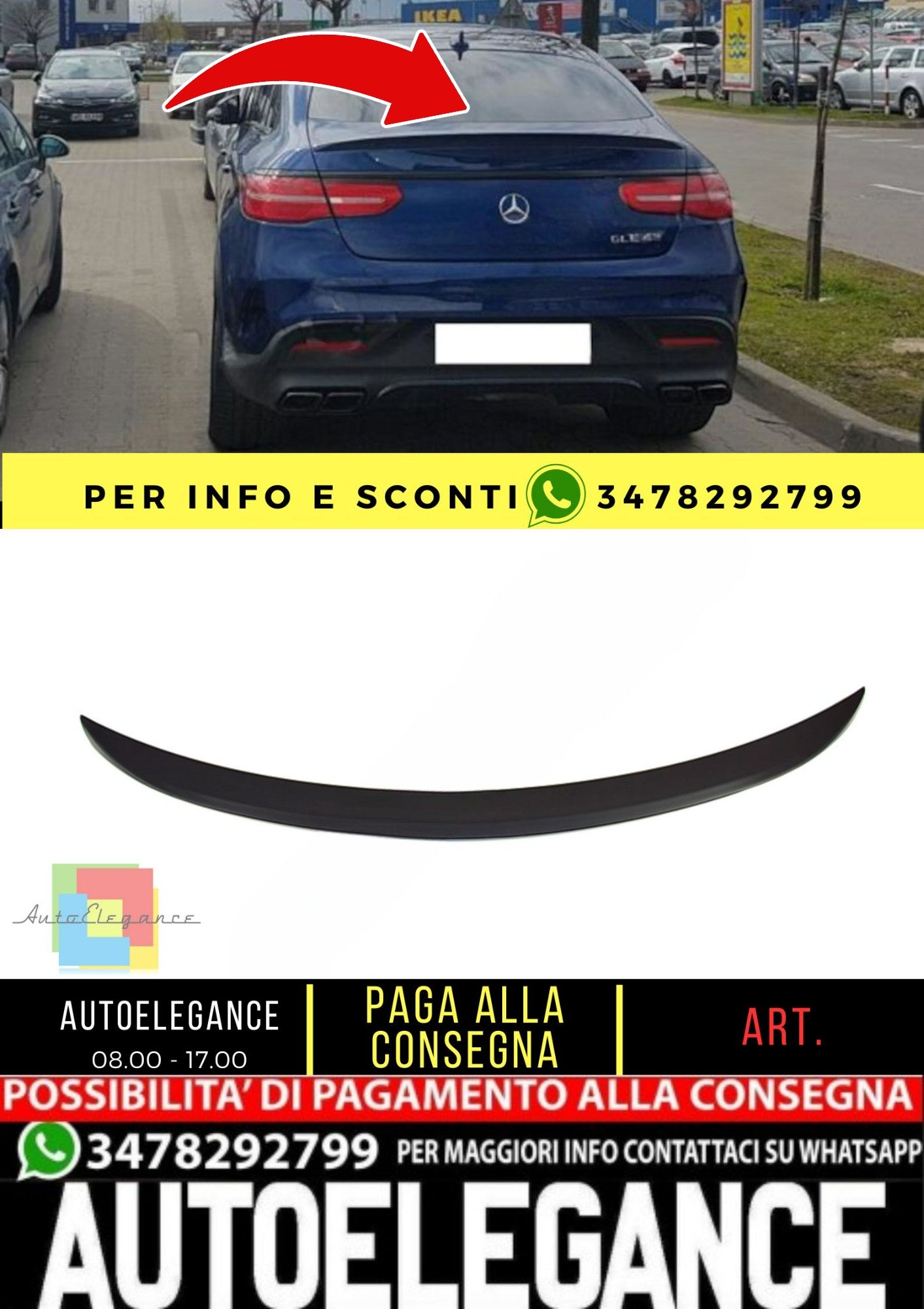 🔥SPOILER adatto per Mercedes GLE W292 coupe🔥
