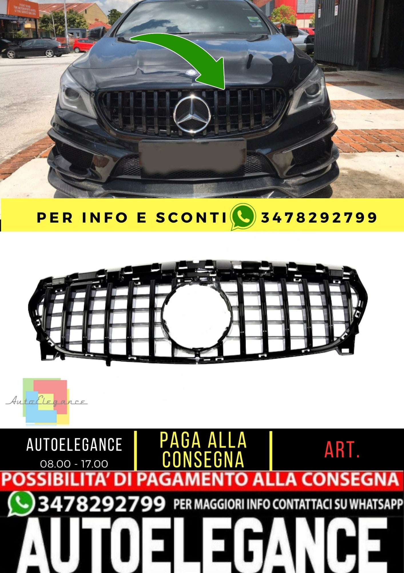🔥GRIGLIE adatto per Mercedes CLA class W117 2013-2019🔥