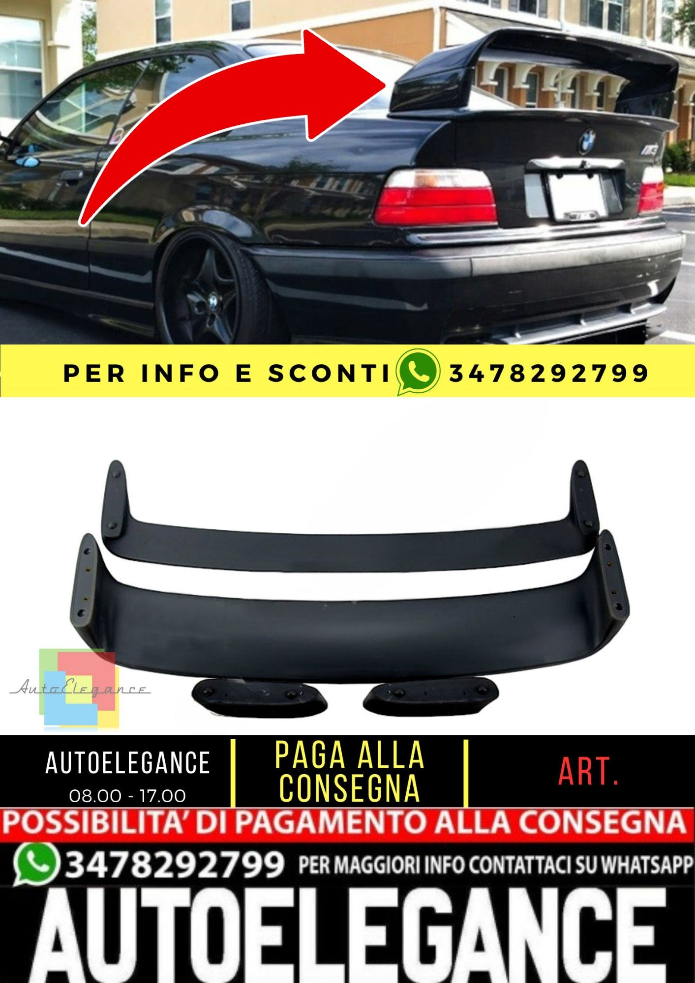 🔥SPOILER adatto per BMW 3 E36 1990-1999🔥