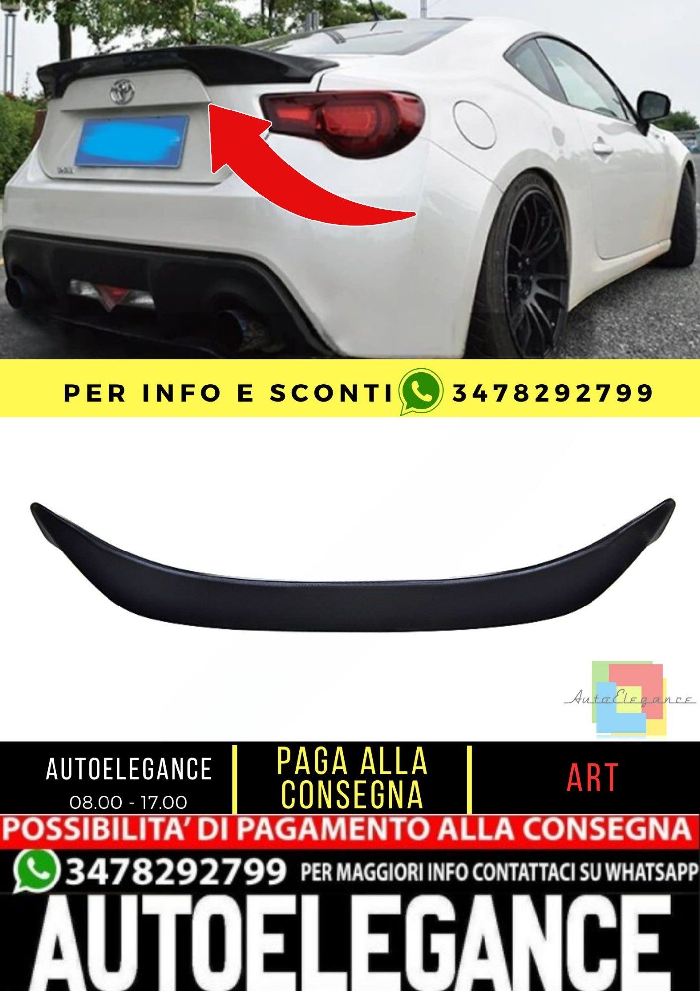🔥SPOILER adatto per SUBARU BRZ TOYOTA GT 86🔥