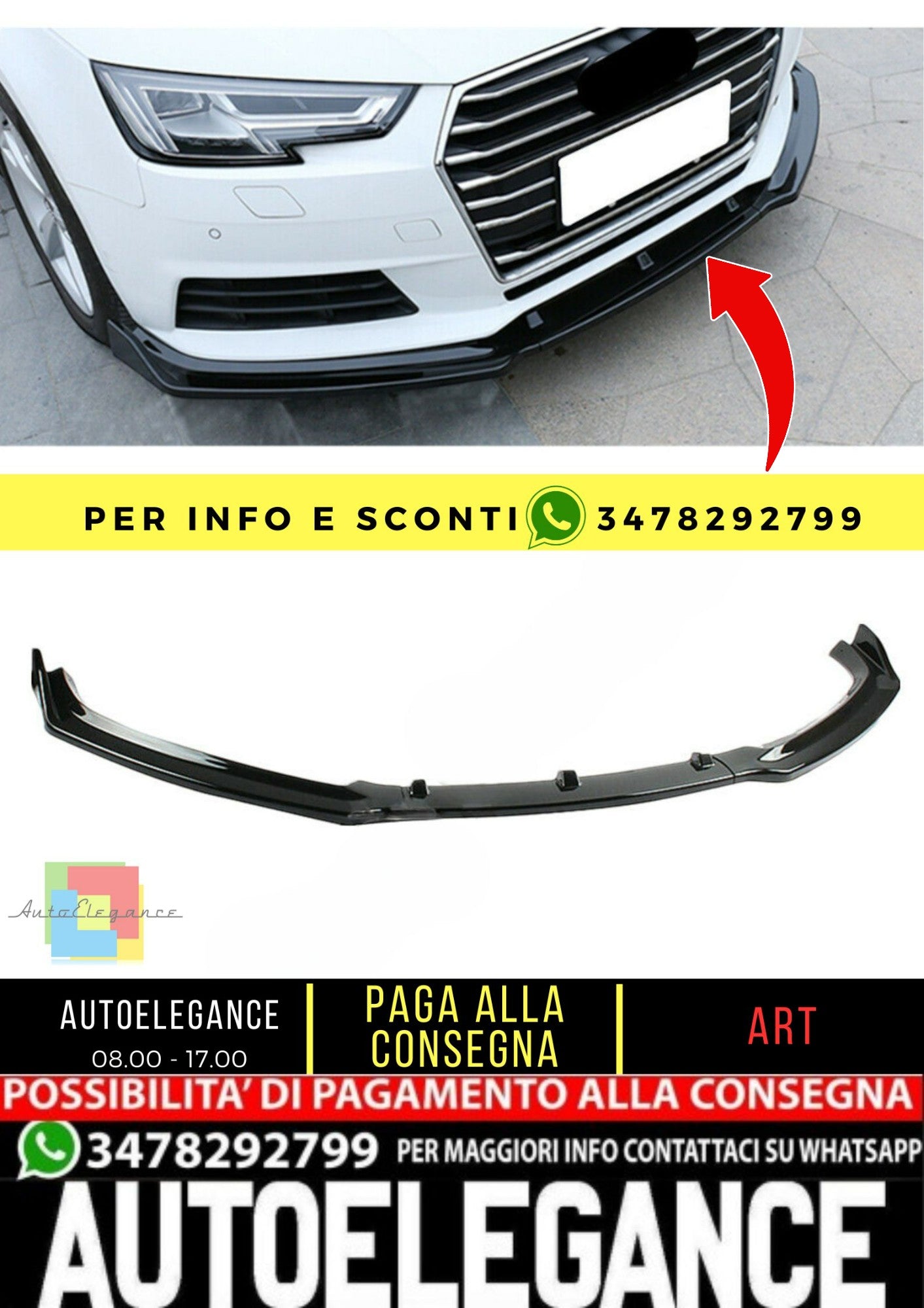 🔥SPOILER adatto per Audi A4 B9 2015+🔥