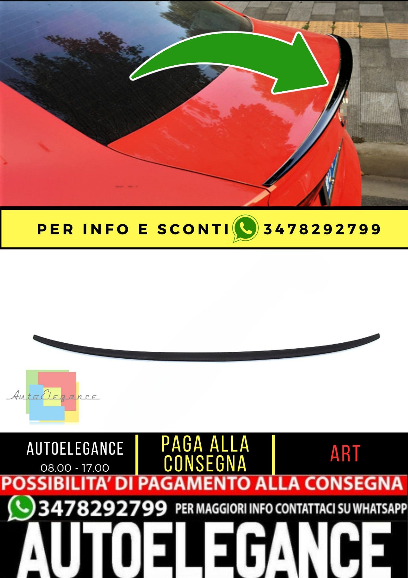 🔥SPOILER adatto per AUDI A3 8V Sedan 2012-2020🔥