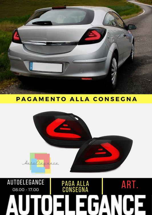 FOR OPEL ASTRA H GTC BLACK SMOKE LED REAR LIGHTS