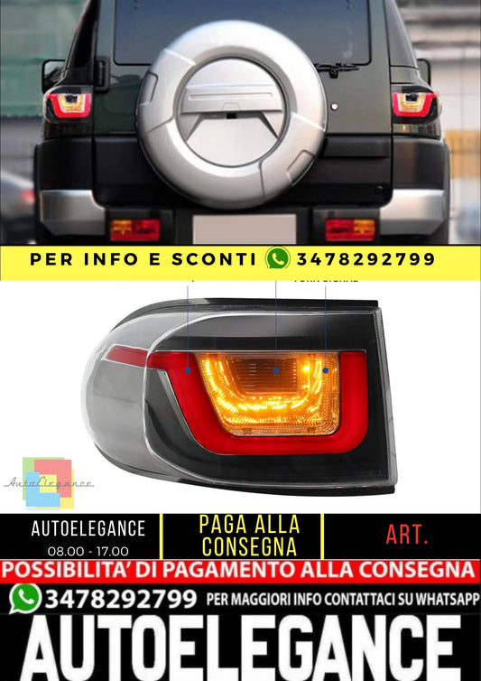Fanali posteriori a LED per Toyota FJ Land Cruiser 2007-2017 12V 42W ABS, materiale PMMA