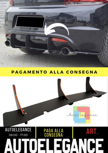 Scirocco R Max Splitter Diffusore Posteriore Nero Opaco Plastica ABS 08-17