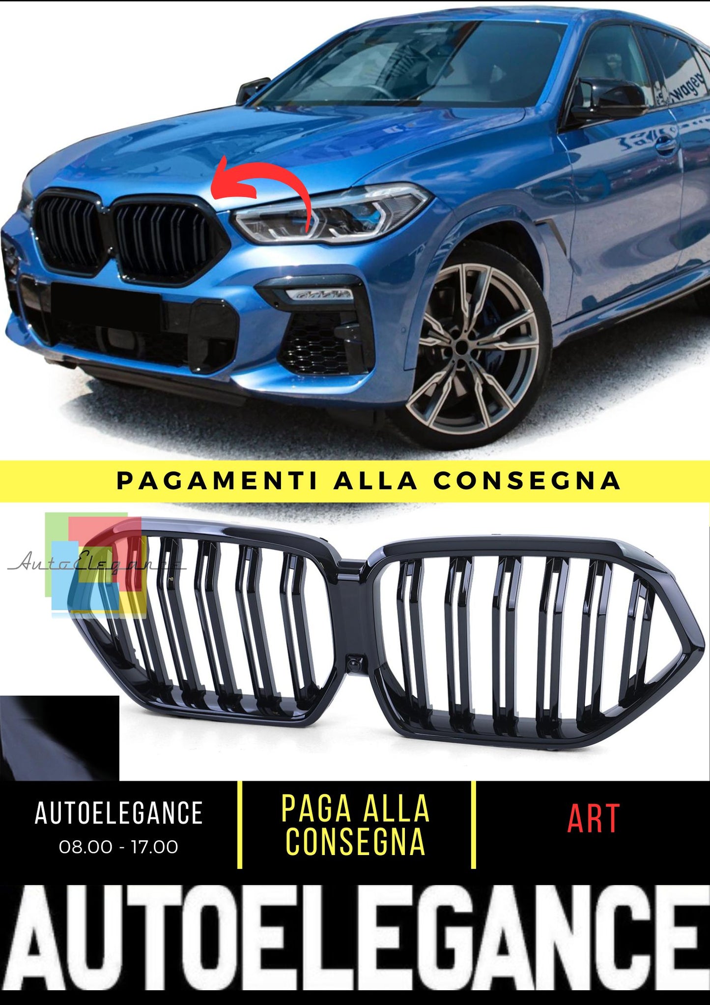Griglia Sport Doppia Barra Performance Gloss adatta per BMW X6 G06 da 19