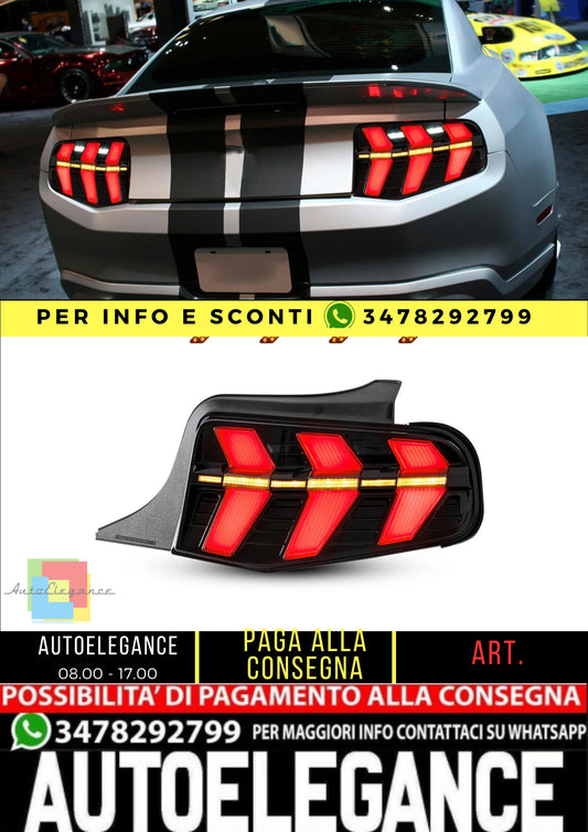 Luci posteriori a LED complete per Ford Mustang 2010-2012 con animazione di avvio Luci di marcia