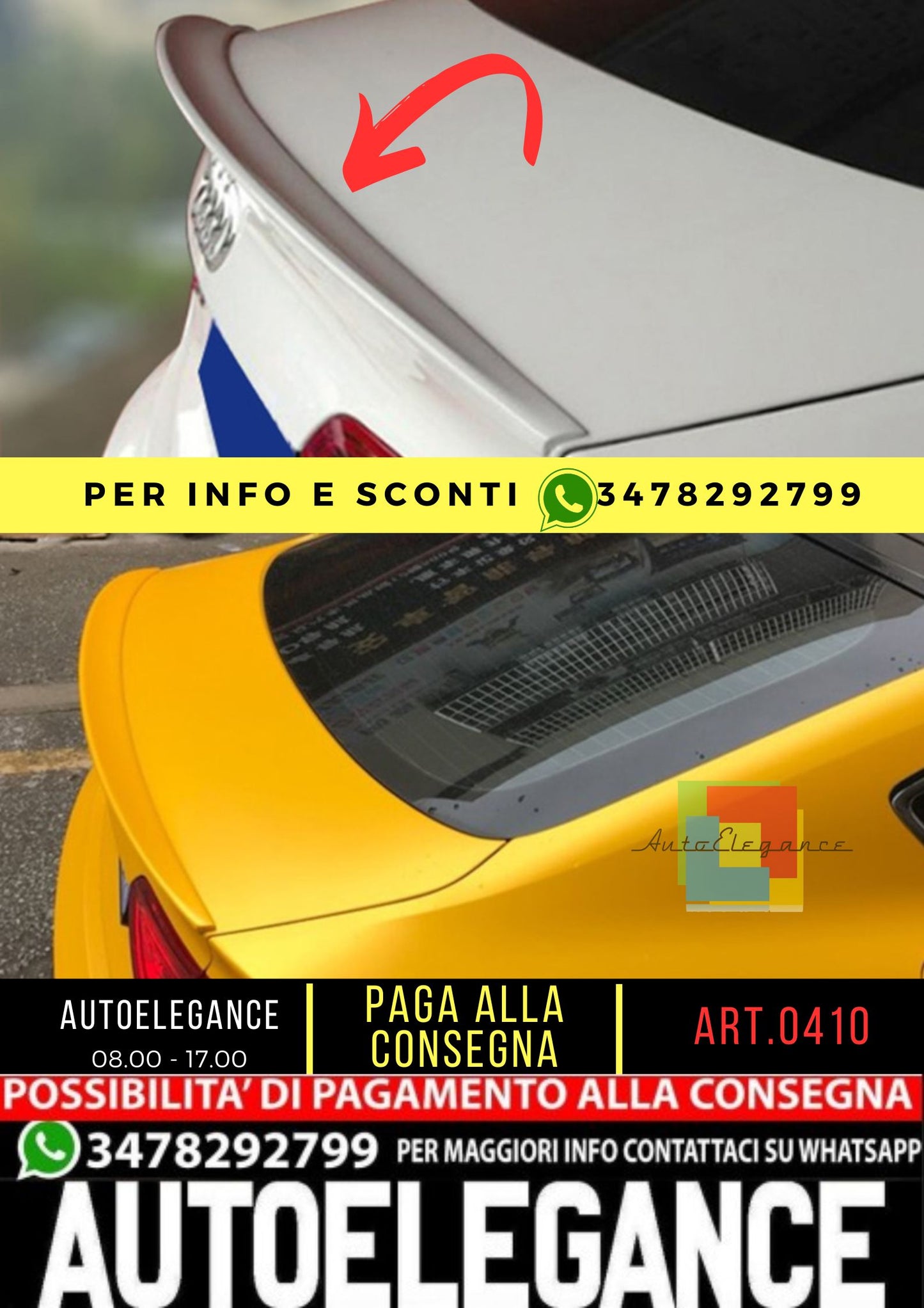 💎 SPOILER adatto per Audi A5 8T 5D 2009-2016
