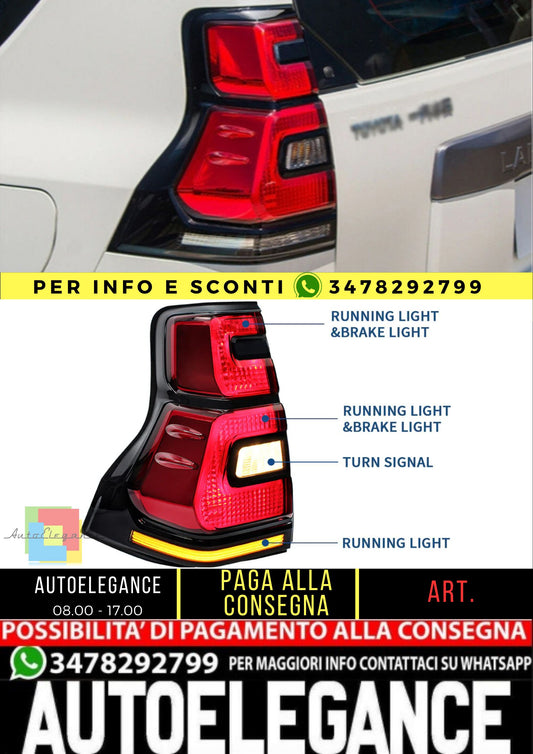 Full LED Rear Lights for Toyota Land Cruiser Prado 2010-2016 