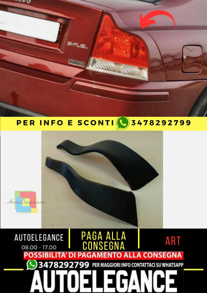 Sopracciglia per VOLVO S60 2000-2009 REAR eyelids lids ABS Plastica
